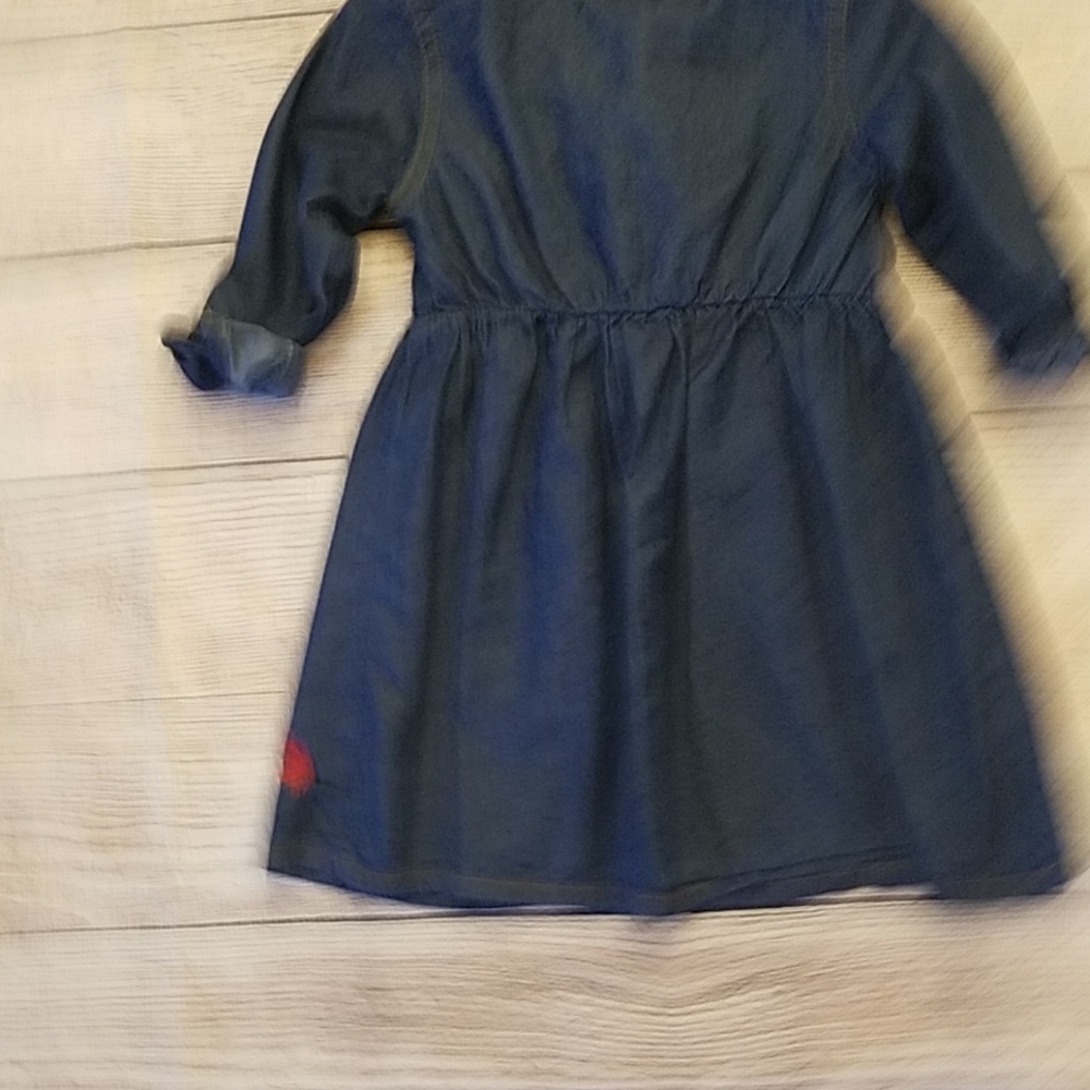 3/$30 2T Adorable Toddler Denim Ruffle dress - Picture 3 of 3